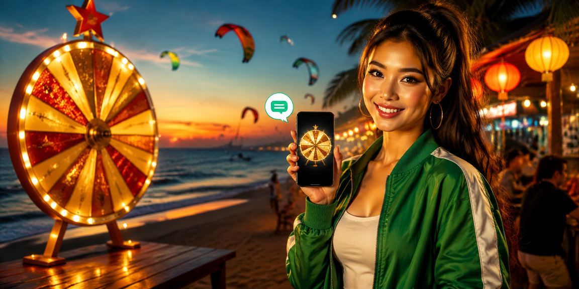 Người chơi Mũi Né thử vận may Roulette vào buổi tối